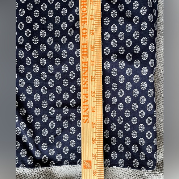 Michael Kors Women’s Open V-Neck Tunic, Blue w/Circle Pattern, Smocking, Size M - Picture 10 of 10